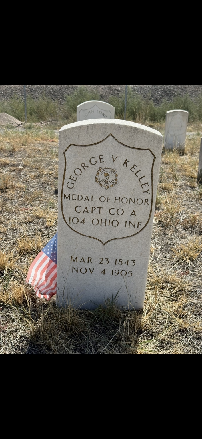 George V. Kelley’s Medal of Honor headstone at Riverside Cemetery in Denver